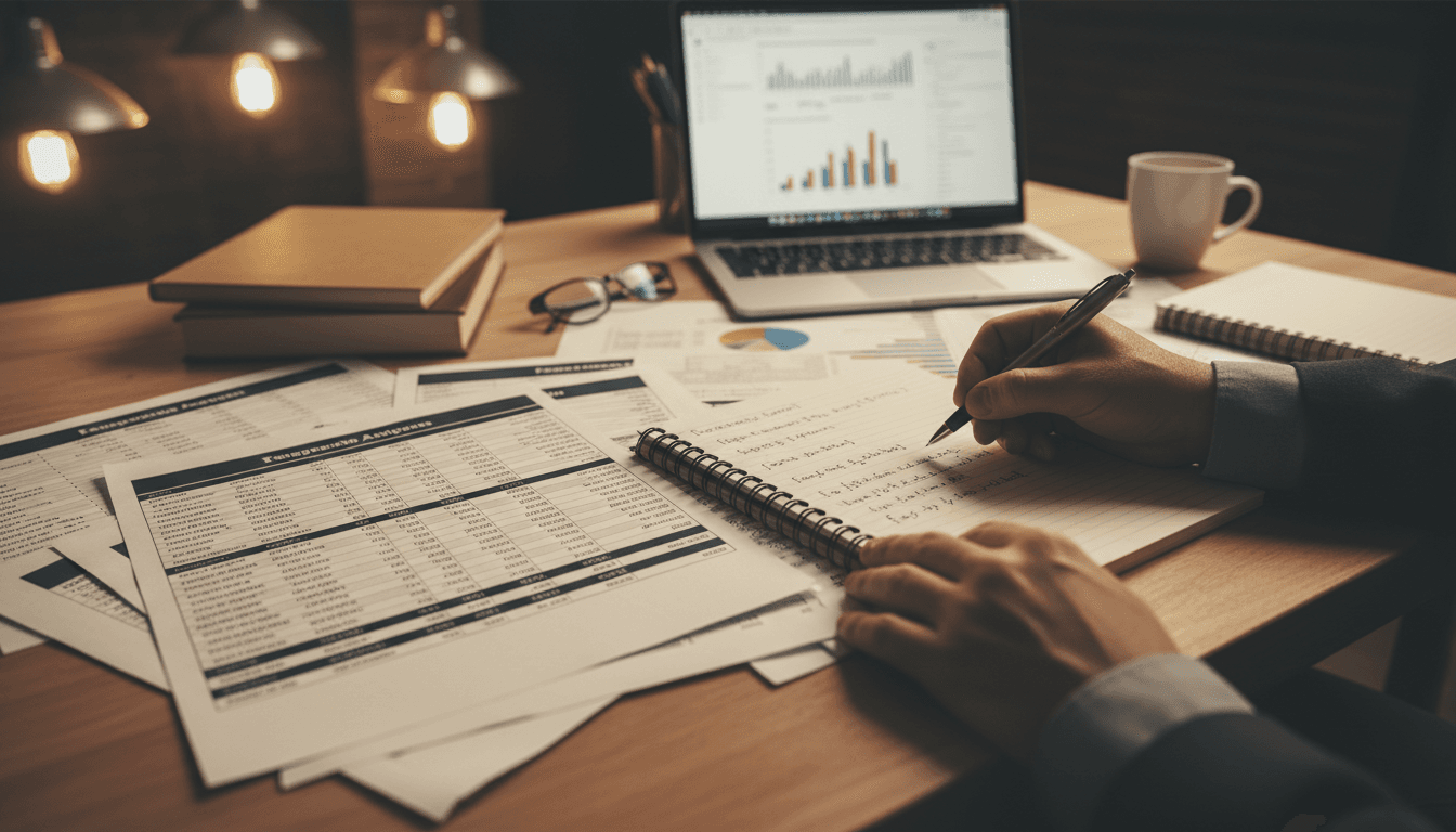 Academic researcher working with statistical analysis and research methodology materials